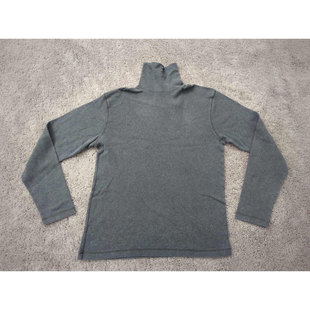 Vintage Gap Sweater Mens Large Gray Fitted Turtleneck Knit Made in Brunei